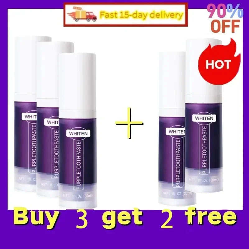 Purple cleaning Teeth