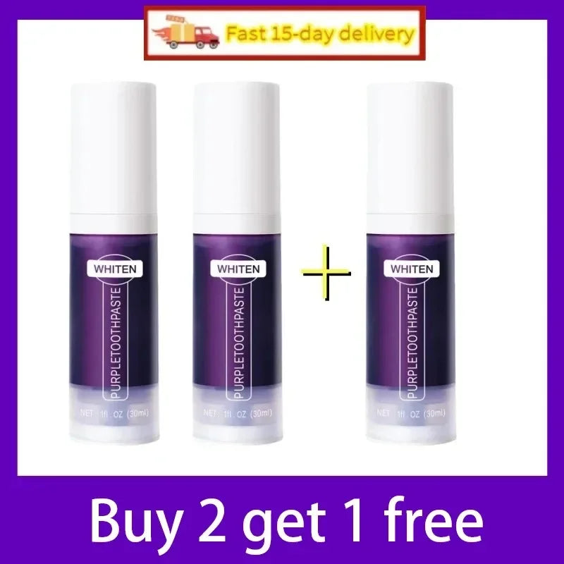 Purple cleaning Teeth