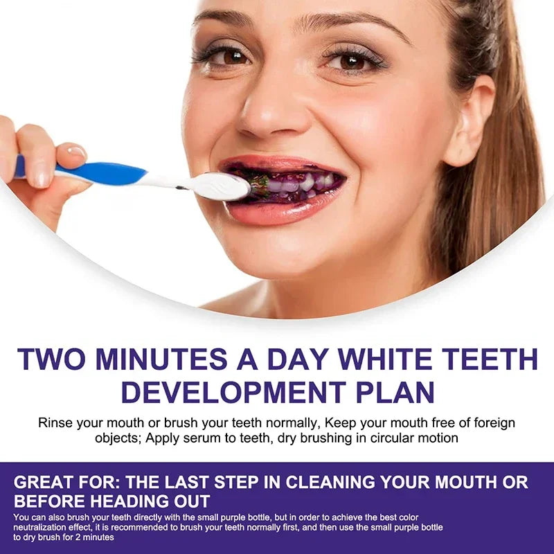 Purple cleaning Teeth
