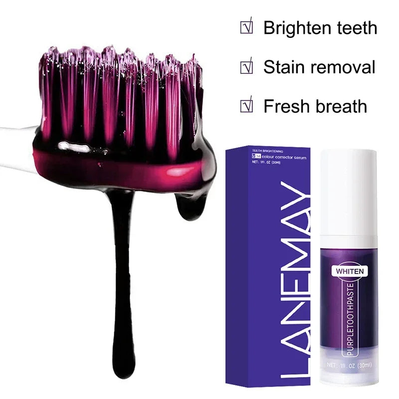 Purple cleaning Teeth