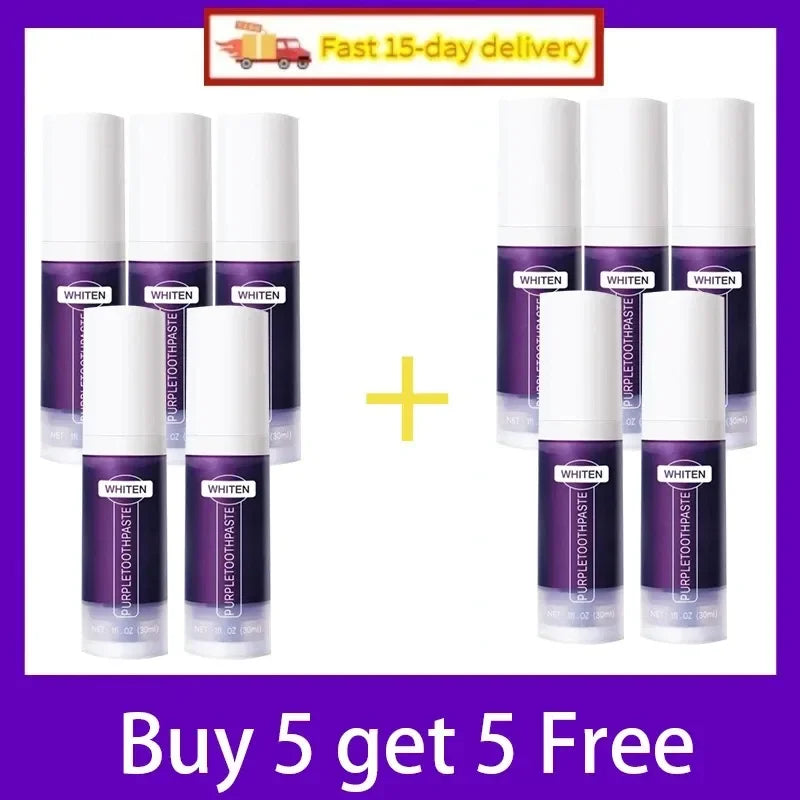 Purple cleaning Teeth